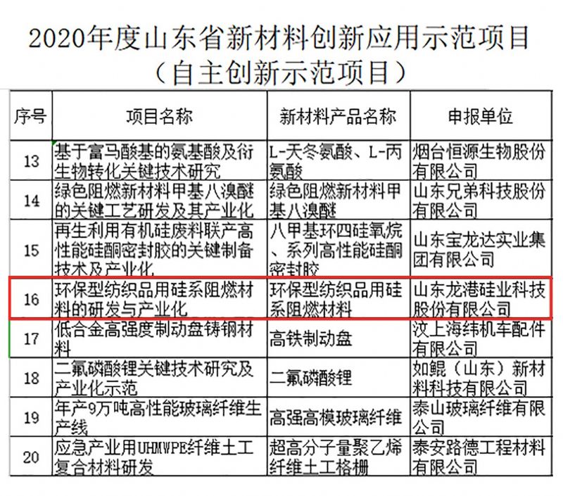 律回春暉漸 萬象始更新—龍港阻燃材料入選省新材料創新應用示范項目！